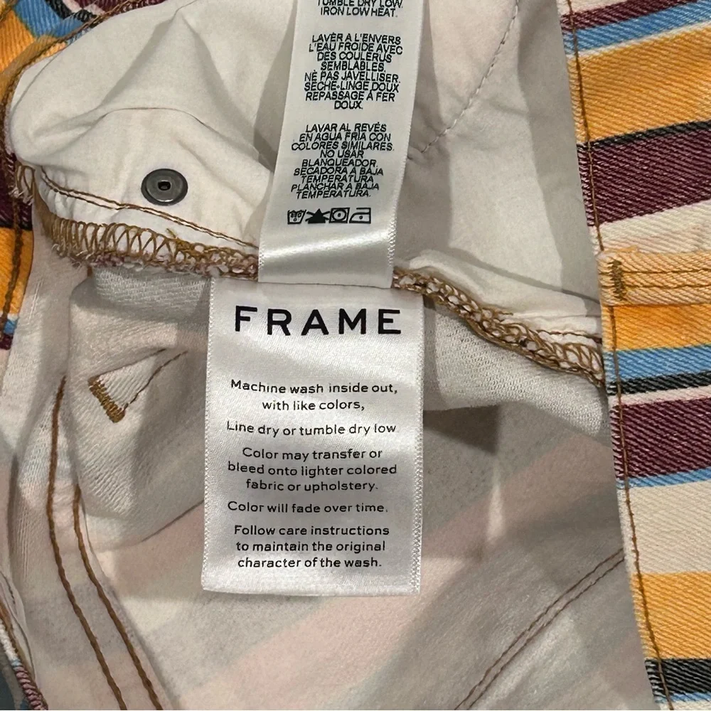 Donated - not for sale. 
Frame Denim Le Cutoff Shorts multicolor stripes - Picture 5 of 7